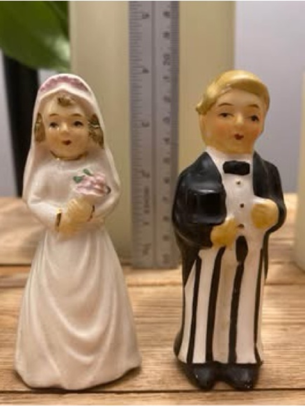 50s Reversible "Before & After Marriage" Bride & Groom Salt and Pepper Shakers